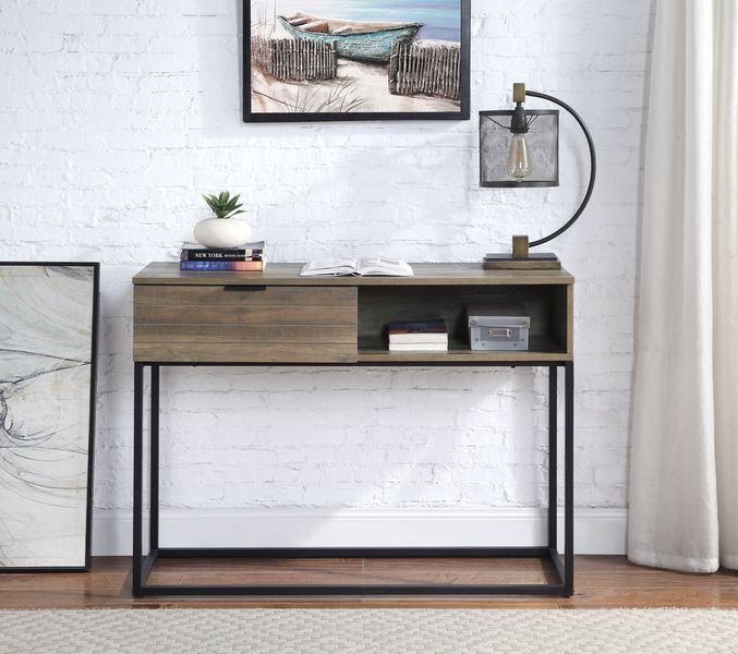 Factory Writing Desk in Wood Black | Arhaus